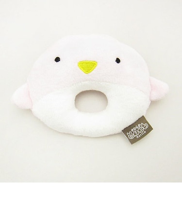 ペンギン やわらか動物ラトル (ガラガラ) ピンク ベビー用品(MCD)