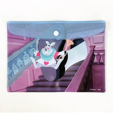 アリスインワンダーランド 白うさぎと足 ビニールフラットポーチ クリアケース マルチケース 透明 小物入れ 収納 持ち運び