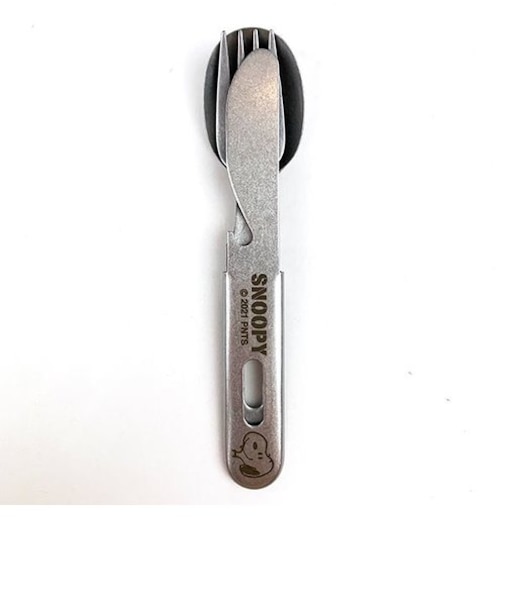 スヌーピー フェイス 3in1レジャー カトラリーセット アウトドア キャンプ ランチ