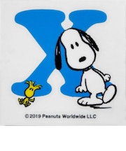 スヌーピー PEANUTS イニシャルステッカー SNOOPY X ステッカーシール