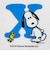 スヌーピー PEANUTS イニシャルステッカー SNOOPY X ステッカーシール