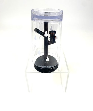 ハシートップイン ブラックベア うがいコップ&スタンド Hashy コップスタンド コップ うがい 日用品 洗面所 くま 黒