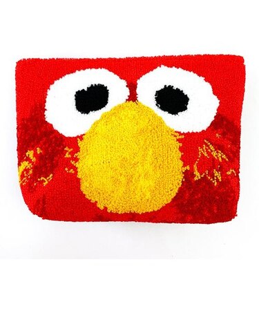 セサミストリート エルモ さがら刺繍 ポーチ レッド