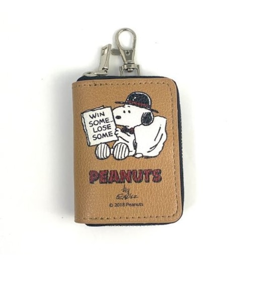 スヌーピー Peanuts スマートキーケース　スヌーピー　ブラウン カー用品 ブラウン 　 　