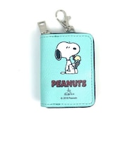 スヌーピー Peanuts スマートキーケース スヌーピー ブルー カー用品 ブルー