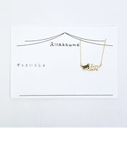 リラックマ×5108 トモダチ ゴールド アクセサリー ネックレス コトバ 日本製