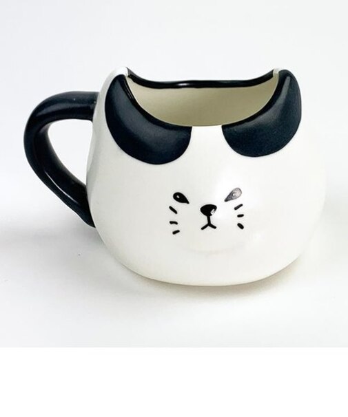 マグ ふてぶてしい猫 ぶちねこ マグカップ  白