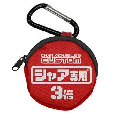 GUNDAM シャア 機動戦士ガンダム シャア専用コインケース  イヤホンポーチ 小物入れ レッド   日本製