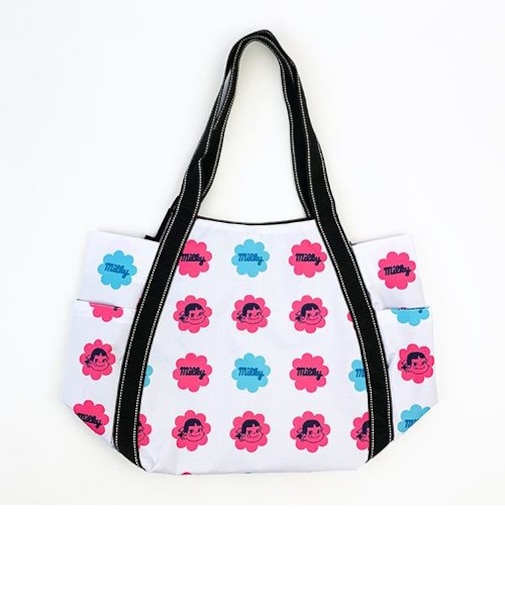 ペコちゃん ミルキー バルーントート 旅行 学校 白 ミルキー