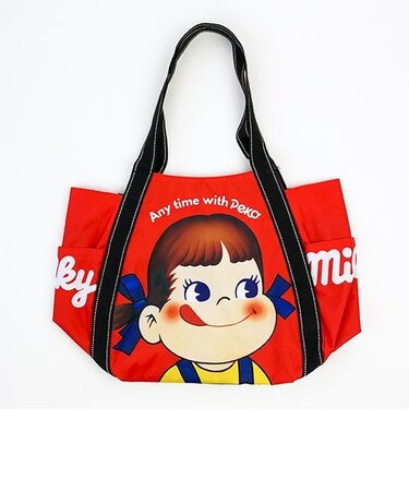ペコちゃん バルーントート バッグ 旅行 学校 赤