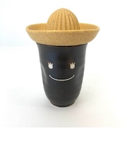 コップ レモン 焼酎カップレモン (焼酎コップ) ブラック 鉄釉ガール （鉄釉） おもしろ食器 コップ ブラウン   日本製