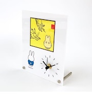 ミッフィー miffy Dick Bruna 鳥獣戯画 置き時計 とけい クロック インテリア アクリル素材 ホワイト