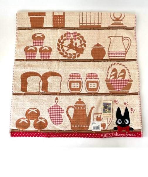 スタジオジブリ ジジ 魔女の宅急便 シェルフ バスタオル タオル ベージュ   丸眞