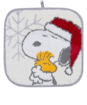 スヌーピー ウッドストック PEANUTS SN サンタスヌーピー アクセントマット インテリア WH ホワイト 38×38