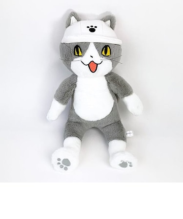 仕事猫 現場猫 ぬいぐるみ おもちゃ インテリア ねこ グレー