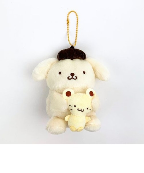 サンリオ ポムポムプリン ペアマスコット ボールチェーン ぬいぐるみ イエロー