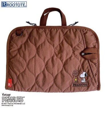 スヌーピー Peanuts パソコンケース  ブラウン  ROOTOTE