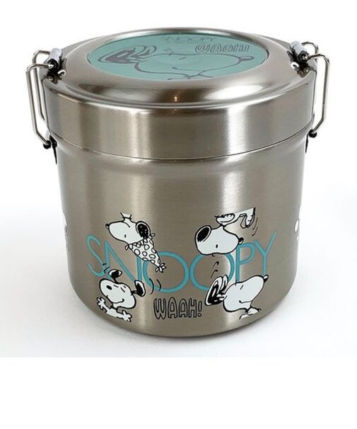 スヌーピー  超軽量真空ステンレスランチボックス 640ml 保温保冷 保温丼 ブルー