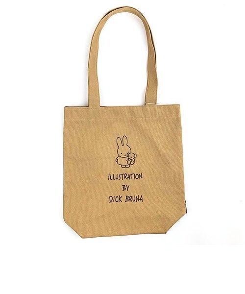 ミッフィー miffy キャンバスロゴ刺繍トート トートバッグ
