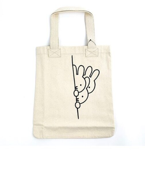 ミッフィー miffy 刺繍A4トート 刺繍ミッフィー3人 トートバッグ アイボリーおでかけ