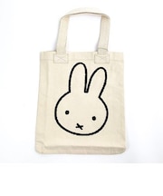 ミッフィー miffy 刺繍A4トート さがら刺繍 フェイス トートバッグ アイボリーおでかけ