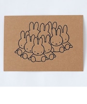 ミッフィー ポストカード（sitting） クラフト紙 メッセージカード 葉書 インテリア