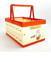 ミッフィー 折りたたみ収納ボックス 折りたたみバスケット 筆記体ロゴ インテリア 整理整頓 アウトドア