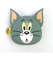 トムとジェリー フェイスダイカットシリコンポーチ GY グレー トム メイクポーチ 小物入れ