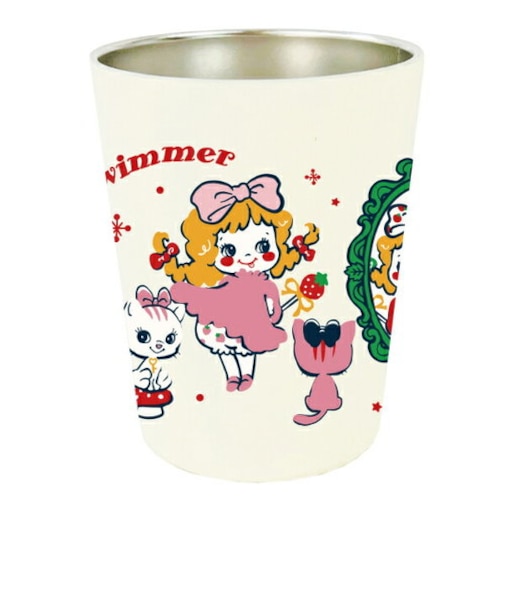 SWIMMER 2WAY真空二重タンブラー S ステンレス スイマー  魔女っ娘いちごちゃん 290ml