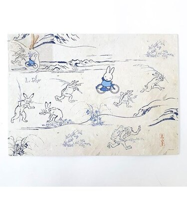 ミッフィー miffy×鳥獣戯画 miffy×鳥獣戯画　ポスター　自転車 ポスター 　 　 　