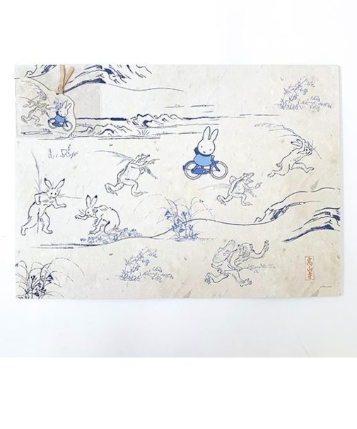 ミッフィー miffy×鳥獣戯画 miffy×鳥獣戯画　ポスター　自転車 ポスター 　 　 　