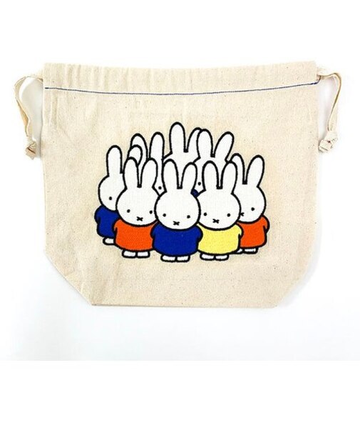 ミッフィー miffy 巾着 刺繍ミッフィーいっぱい 巾着