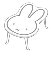 ミッフィー miffy ダイカットミニテーブル（ミッフィー）  ホワイト  ナガノファクトリー 日本製