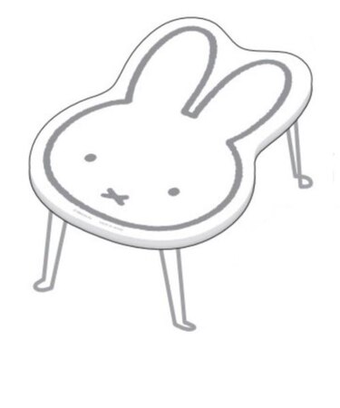 ミッフィー miffy ダイカットミニテーブル（ミッフィー）  ホワイト  ナガノファクトリー 日本製