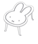 ミッフィー miffy ダイカットミニテーブル（ミッフィー）  ホワイト  ナガノファクトリー 日本製