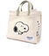スヌーピー PEANUTS フェイス 2Way トートバッグ ショルダー ナチュラル Mサイズ