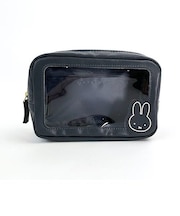 ミッフィー スクエアポーチ B グレー ポーチ 小物入れ 化粧ポーチ ペンポーチ