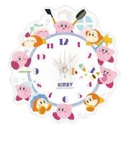 星のカービィ アクリル壁掛け時計 カービィ＆ワドルディ クロック インテリア ホワイト