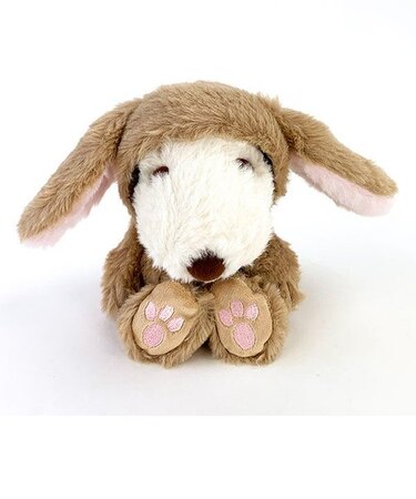 スヌーピー ふわくた ロップイヤーバニー ブラウン ぬいぐるみ マスコット インテリア