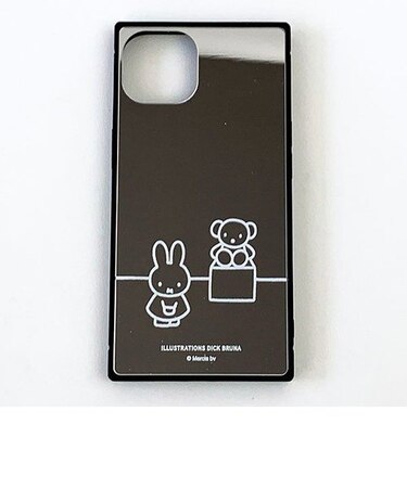 ミッフィー iPhone13対応 スクエアミラーケース ミッフィーとくま スマホケース 携帯ケース