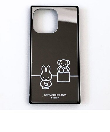 ミッフィー iPhone13Pro対応 スクエアミラーケース ミッフィーとくま スマホケース 携帯ケース