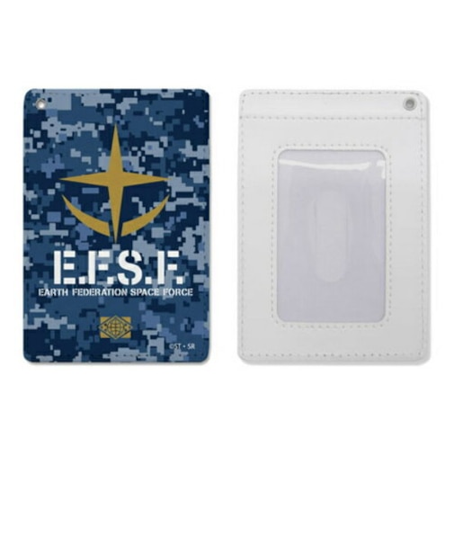 GUNDAM 連邦 機動戦士ガンダム 地球連邦軍フルカラーパスケース 定期入れ COSPA ホワイト ブルー 　 日本製