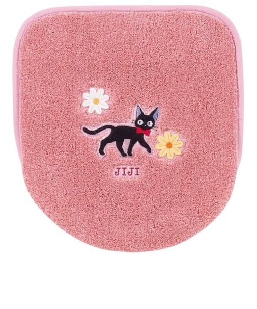 スタジオジブリ 魔女の宅急便 ジジ 兼用フタカバー 花さんぽ ピンク