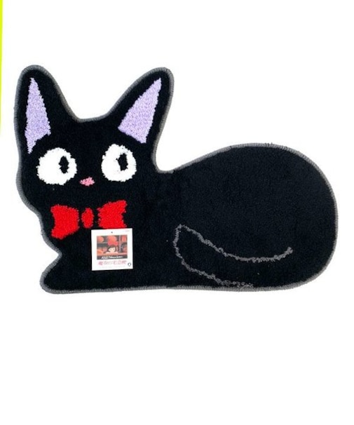 スタジオジブリ 魔女の宅急便 アクセントマット ブラック くつろぎ マット インテリア ネコ