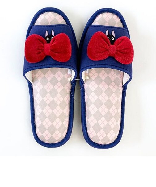 スタジオジブリ 魔女の宅急便 スリッパ あこがれりぼん ネイビー ルームシューズ 学校 ルーム用品