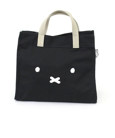 ミッフィー miffy フェイス 2Way トートバッグ ショルダー ブラック Mサイズ