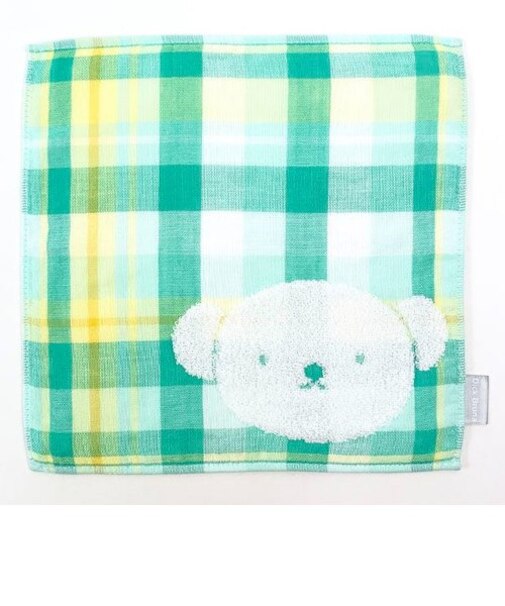 ミッフィー ボリス カラフルチェック ハンカチ グリーン タオルハンカチ タオル 学校 オフィス