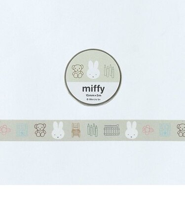 ミッフィー マスキングテープ favorite 文具 ステーショナリー グレー