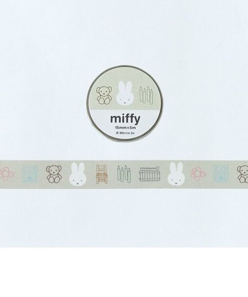 ミッフィー マスキングテープ favorite 文具 ステーショナリー グレー