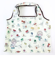 水森亜土 エコバック Count the calories 亜土ちゃん マルシェバッグ 買い物袋 おでかけ クリーム